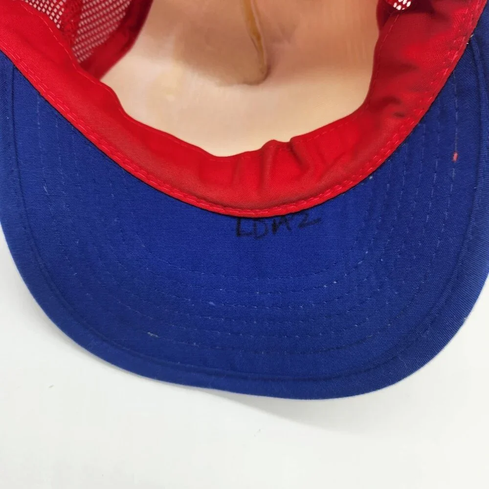 Vintage‎ 1984 McDonalds Olympics Los Angeles Snapback Trucker Hat Red Blue READ